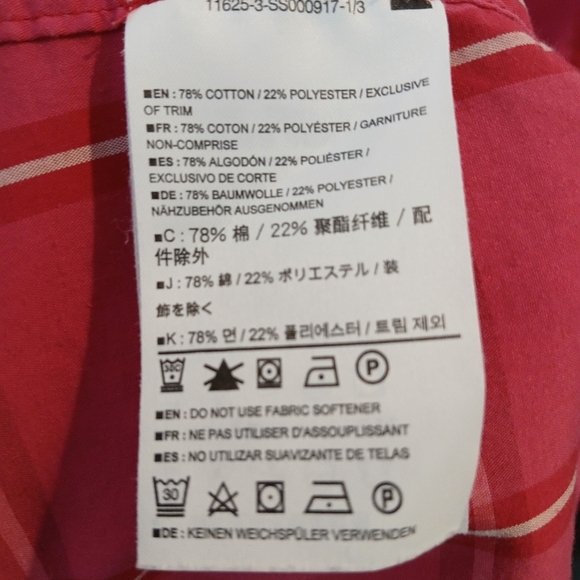 Arc'teryx Women's Melodie Pink Plaid Button Down Shirt size Medium - Picture 10 of 11